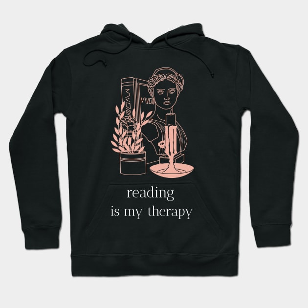 reading is my therapy Hoodie by juinwonderland 41